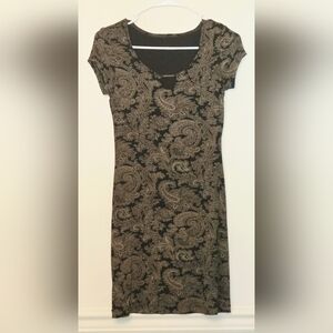 Paisley Black and Gold Dress